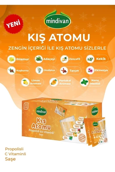 Mindivan C Vitamini Portakal Aromalı Kış Atomu Zengin Içerik Ile ürün görseli 1