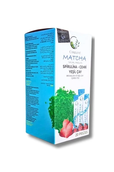 CURELIVE Matcha Detox Çilek Aromalı Detox Burner Form 20li stick ürün görseli 1