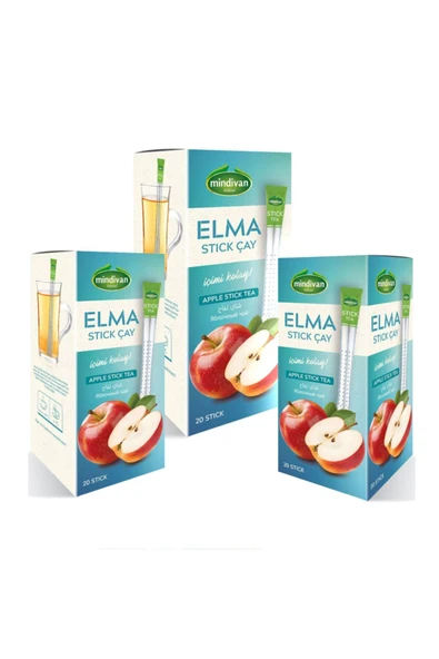 Mindivan Elma Çayı Stick Çay 20'li x 3 Adet ürün görseli 1