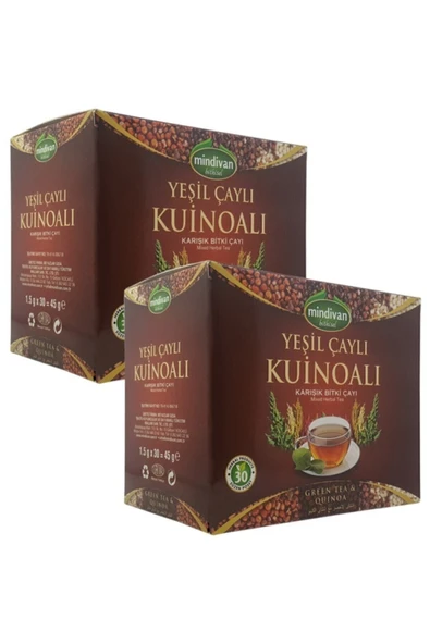 Mindivan Yoğun Yeşil Çaylı Kinoalı Çay 2 Adet ürün görseli 1