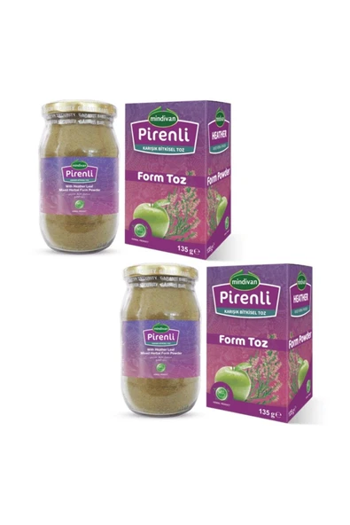 Mindivan Pirenli Form Toz 135 gr Elma Tozu Diyet Destek Ürünü 2 Adet ürün görseli 1
