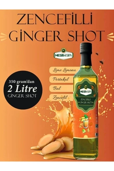 aleyna baharat Ginger Shot, Portakal, Limon, Bal Içeren Doğal Karışım Zencefil Shot 350 gr ürün görseli 1