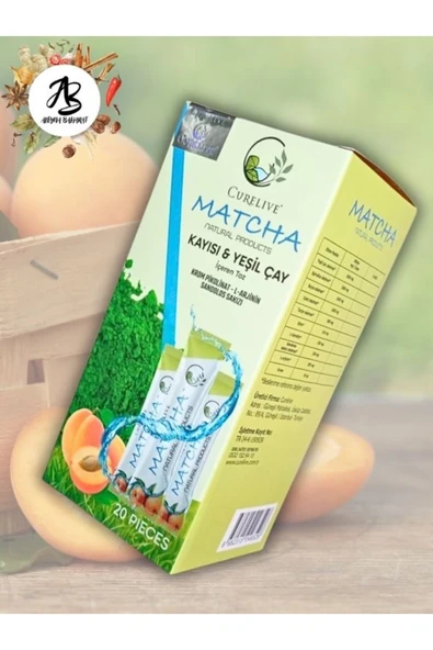aleyna baharat Curalive Matcha Detox, Matcha Kayısı & Yeşilçay 20 Pieces ürün görseli 1