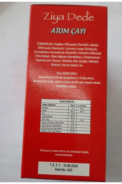 Ziyadede Ziya Dede Atom Çayı 150gr 1 Adet - Resim 2