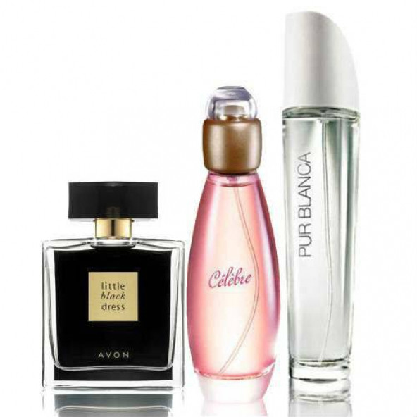 Avon Little Black Dress Celebre Pur Blanca 3'lü Kadın Parfüm Paketi ürün görseli 1