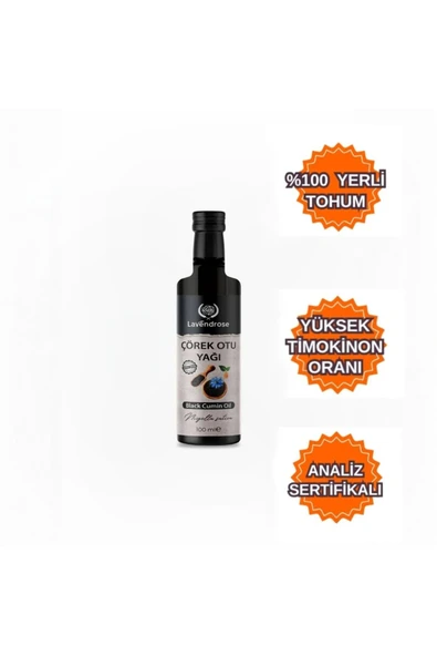 Lavendrose Çörekotu Yağı %100 Saf Ve Doğal Yüksek Timekinonlu - Çörek Otu Yağı Soğuk Sıkım 100ml ürün görseli 1