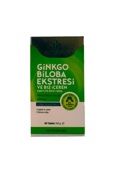 ALFTAMİN Ginkgo Biloba ve B12 İçeren Takviye 1100 mg 60 Tablet ürün görseli 1