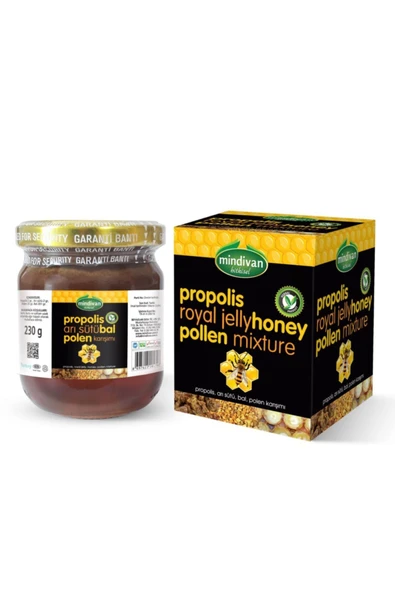 Mindivan Propolis Arı Sütü Bal Polen Karışımı 230gr ürün görseli 1