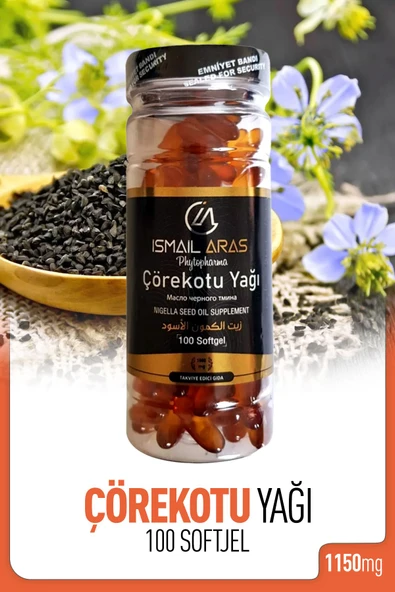 İsmail Aras Çörekotu Yağı Softjel 100 Kapsül ürün görseli 1