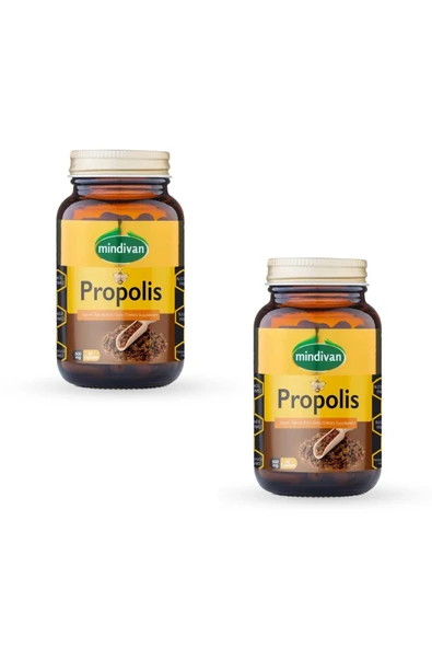 Mindivan Propolis Ekstraklı 500 Mg 60 Kapsül X2 Adet ürün görseli 1