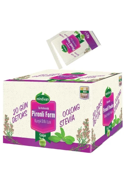 Mindivan Pirenli Form Detox Çayı 40 'lı Süzen Poşet (diet Destek Ürünü) ürün görseli 1