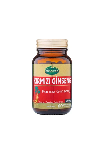 Mindivan Kırmızı Ginseng Ekstraktı 60 Kapsül Panax Ginseng Red Ginseng ürün görseli 1