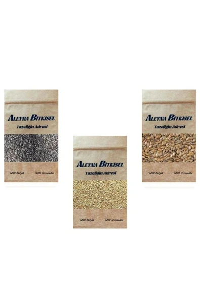 Aleyna Bitkisel Keten Tohumu 100 G + Kinoa 100 G + Chia Tohumu 100 G ürün görseli 1