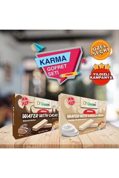 Dr.Gluten Naturpy Gofretler (kakaolu, Vanilyalı) Özel Seçki Karma Gofret Seti ürün görseli 1