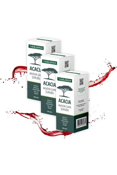 Kozmik Bitkisel 3 Adet Acacıa Akasya GAMI ŞURUBU 230 ML ürün görseli 1
