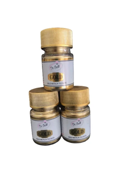 Dr. Gusto Dr Gusto 3 Lü Set Altın Metalik Toz Dekor Boya 10 gr ürün görseli 1