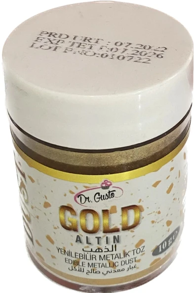 Dr. Gusto Altın Yenilebilir Metalik Toz 10 gr ürün görseli 1