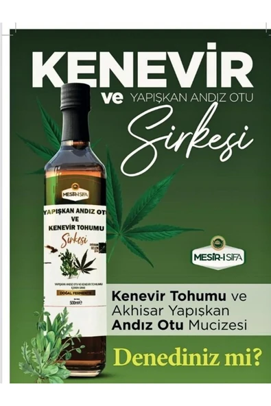 aleyna baharat Kenevir Sirkesi 500 ML- Doğal Fermente ürün görseli 1