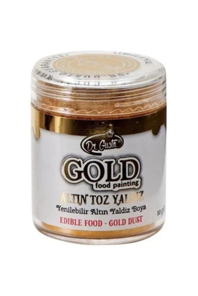 Dr. Gusto Yenilebilir Altın Metalik Toz Sim Boya 10 Gr ürün görseli 1