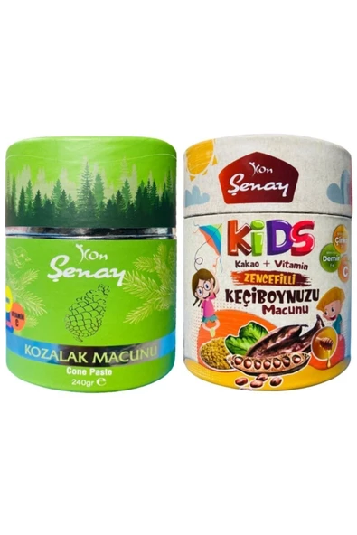 KONŞENAY Şenay Kozalak Macunu 240g + Kids Zencefilli Keçiboynuzu Macunu 240g ürün görseli 1