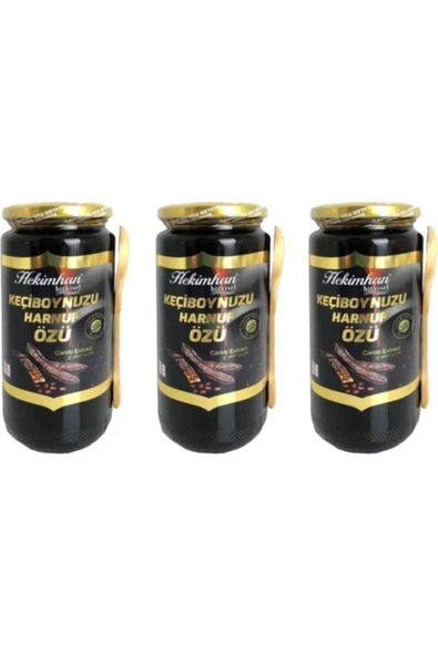 hekimhan bitkisel Keçiboynuzu Keçi Boynuzu Özü Harnup Pekmezi 3 Adet 640 gr ürün görseli 1