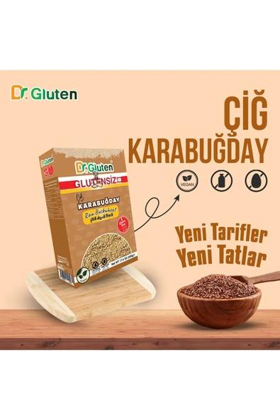 Dr.Gluten Glutensiz Çiğ Karabuğday Raw Buckwheat 500 g ürün görseli 1