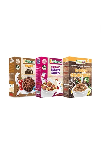 Dr.Gluten Organik Glutensiz Atıştırmalık 3'lü ( Yumurtasız-vegan-glutensiz) ürün görseli 1