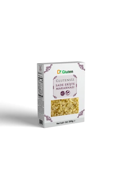 Dr.Gluten DR GLUTEN GLUTENSİZ SADE ERİŞTE MAKARNASI 250 GR ürün görseli 1