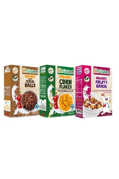 Dr.Gluten Organik Glutensiz Gevrek 3'lü Kampanya (ATIŞTIRMALIK-VEGAN) ürün görseli 1