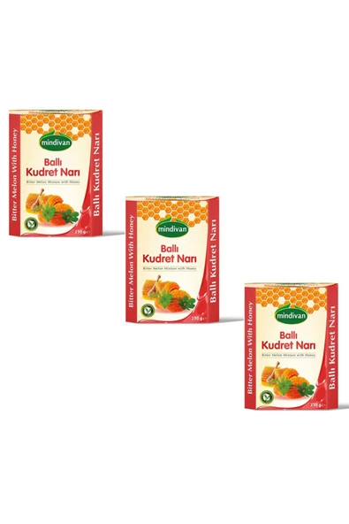Mindivan Ballı Kudret Narı Macunu 230 G x3 ADET ürün görseli 1
