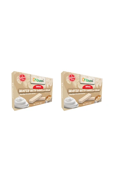 Dr.Gluten Glutensiz Vanilyalı Gofret 100 G X 2 Paket ürün görseli 1