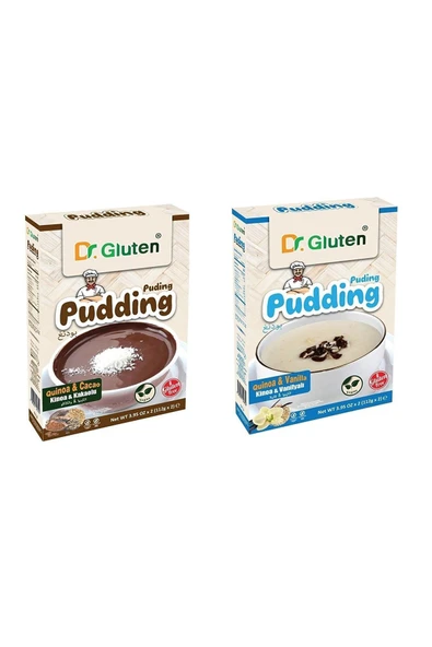 Dr.Gluten Glutensiz Puding 2'li Kampanya (kinoalı Vanilyalı Ve Kinoalı Kakaolu) ürün görseli 1