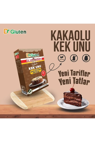 Dr.Gluten Glutensiz Kakaolu Kek Unu Cacao Cake Flour Gluten Free Vegan ürün görseli 1