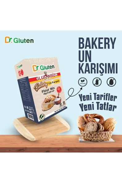 Dr.Gluten Glutensiz Bakery Un Karışımı Flour Mix 1 KG Ekmek Unu ürün görseli 1