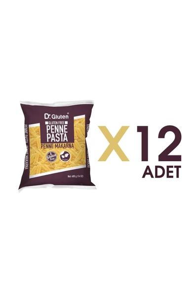 Dr.Gluten Glutensiz Boru Makarna Set (PENNE) 400 gr X 12 Adet ürün görseli 1