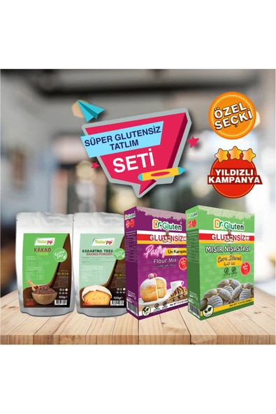 Naturpy Glutensiz Tatlım Seti (glutensiz Kakao, Kabartma Tozu, Kek Unu, Mısır Nişastası) ürün görseli 1