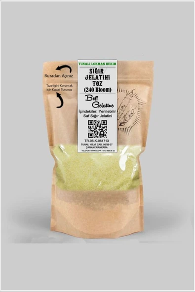 Dr. Gusto 240 Bloom Yenilebilir Toz Jelatin (sığır Jelatini) 100 Gr ürün görseli 1