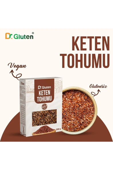 Dr.Gluten Glutensiz Keten Tohumu 500 Gr Gluten Free ürün görseli 1