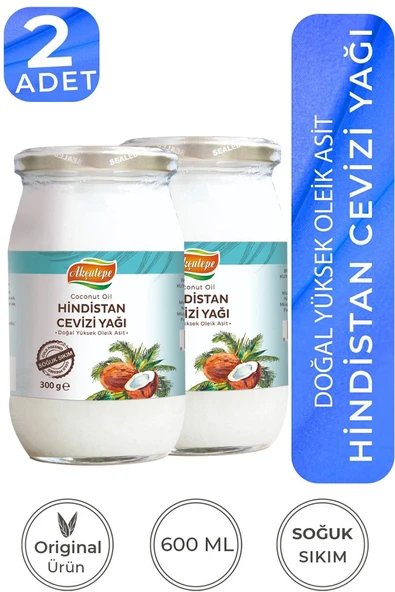 akçatepe 2 Adet Soğuk Sıkım Katı Hindistan Cevizi Yağı ürün görseli 1