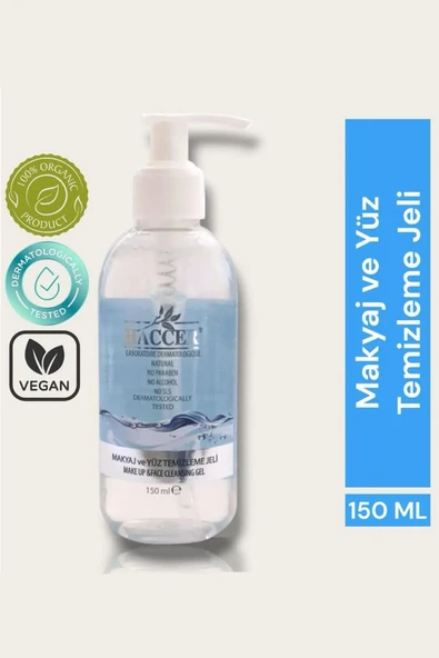 Haccer Doğal Yüz Ve Makyaj Temizleme Jeli 150ml Alkolsüz ürün görseli 1