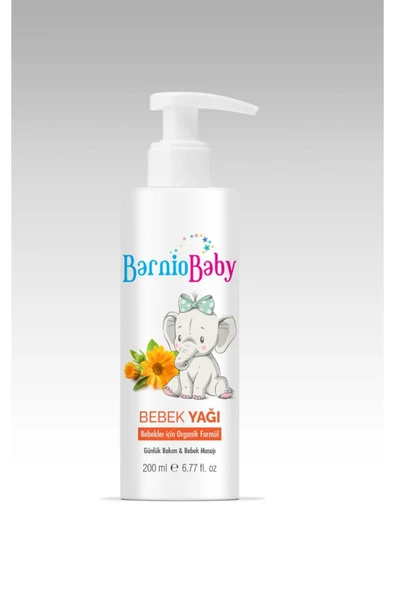 Barnio Bebek Yağı Organik Masaj Yağı Bebekler İçin 200 ML ürün görseli 1