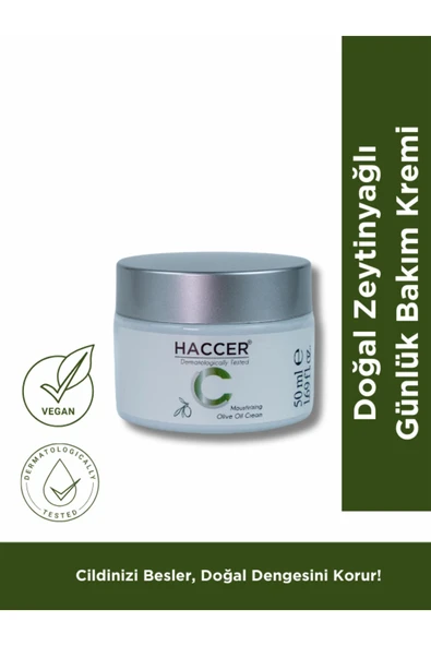 Haccer Doğal Zeytinyağlı Günlük Bakım Kremi 45ml ürün görseli 1