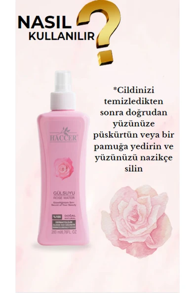 Haccer Gül Suyu Doğal Tonik - Resim 3