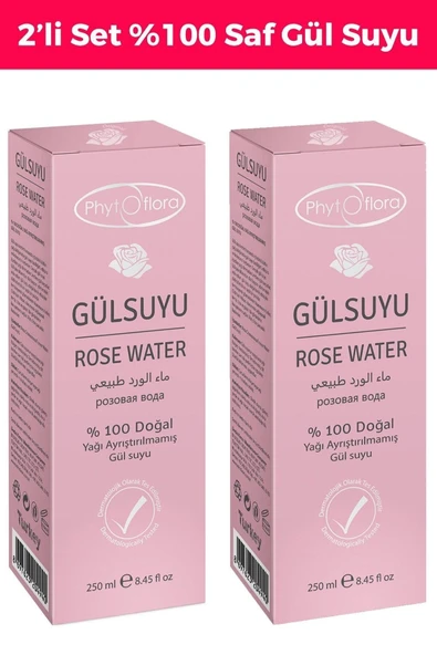 Phytoflora 2'li Set Gözenek & Cilt Sıkılaştırıcı Gül Suyu Tonik Etkili ürün görseli 1
