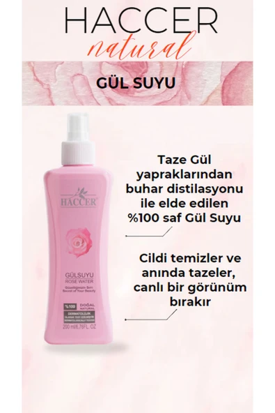 Haccer Gül Suyu Doğal Tonik - Resim 2