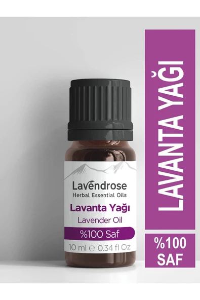Lavendrose Lavanta Yağı %100 Saf - Bitkisel Aromaterapi Lavanta Uyku Ve Stres Yağı 10ml - Uçucu Yağ ürün görseli 1