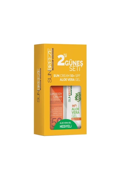 SUN BREEZE Güneş Kremi Set Aloe Vera Gel Hediyeli 50+ Sun Care ürün görseli 1