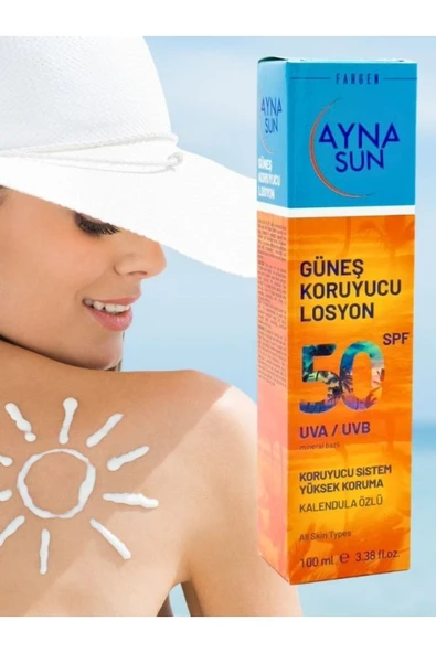 Ayna Sun Kalendula Özlü Güneş Koruyucu Losyon 50 Spf Mineral Bazlı 100 ml Güneş Kremi ürün görseli 1