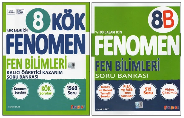 FENOMEN 8.SINIF KÖK+FENOMEN 8B FEN BİLİMLERİ (2 KİTAP) ürün görseli 1
