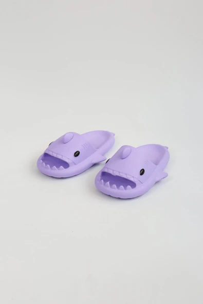 WG500 Köpekbalığı Mor Unisex Tam Ortopedik Terlik Shark Slides ürün görseli 1